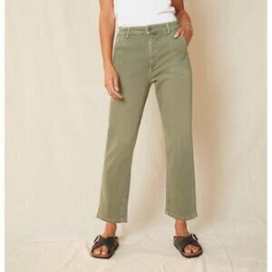 AMO Denim Cropped Easy Trouser in Surplus Green Size 28 Gently Used